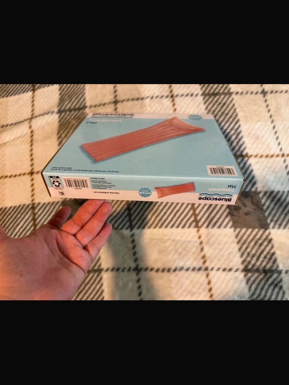 Transparent Mat Inflatable Pool Float - Pink - Picture 3 of 3